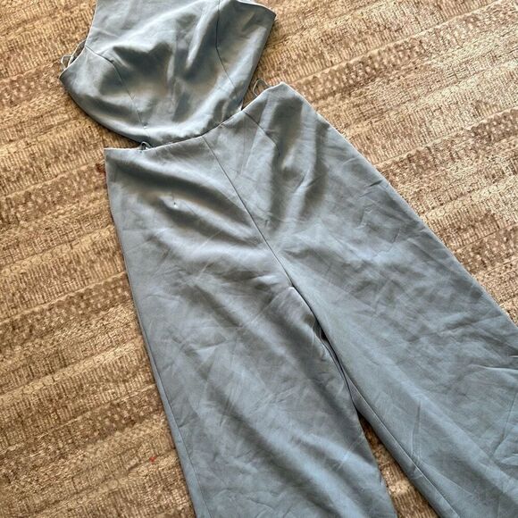 Do + Be Size Small Light Blue Jumpsuit Open back - Picture 3 of 5
